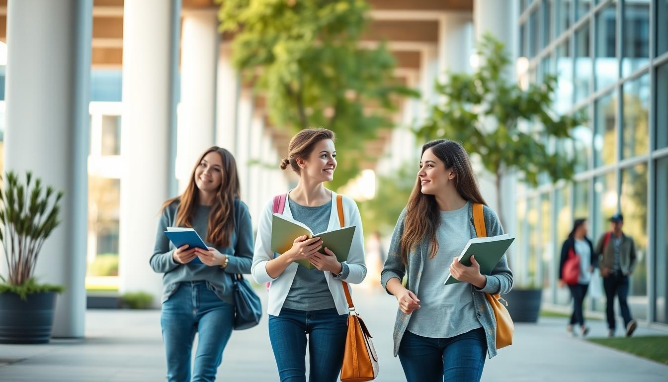 Students collaborating in study space
